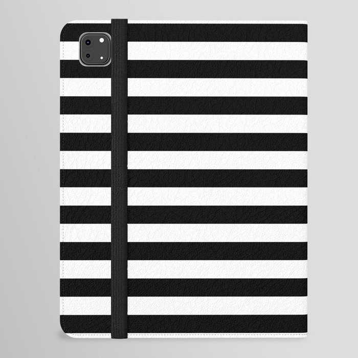 Abstract Black and White Stripe Lines 15 iPad Folio Case