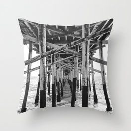 Balboa Pier Print {3 of 3} | Newport Beach Ocean Photography B&W Summer Sun Wave Art Throw Pillow | Photo, Nautical Costal Chic, Docks Wooden Beam, Illustration Beaches, Surf Surfing Happy, Pictures Photos Home, Black And White B W, Wood Beams Pier, Bohemian Boho Style, In The Sea Set Of Q0 
