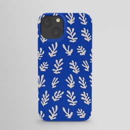 Henry Matisse Inspired Seaweed Pattern Blue iPhone Case