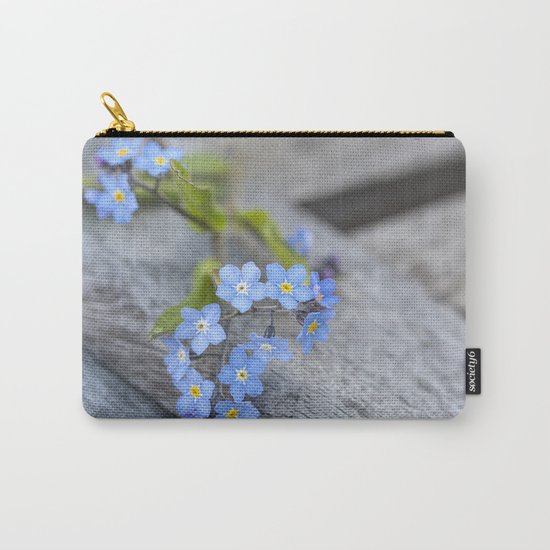 blue flower Fortget Me Not Carry-All Pouch