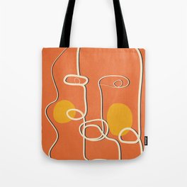 Abstract Face Line Art 08 Tote Bag