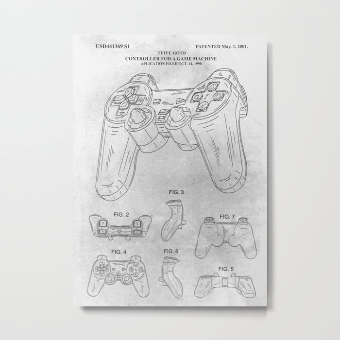 PS Game controller Metal Print