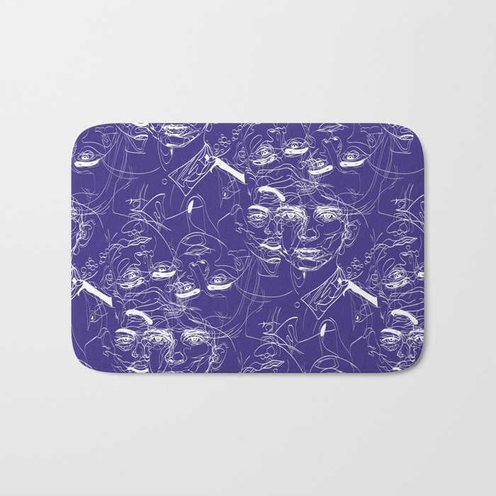Our faces in the crowd Bath Mat