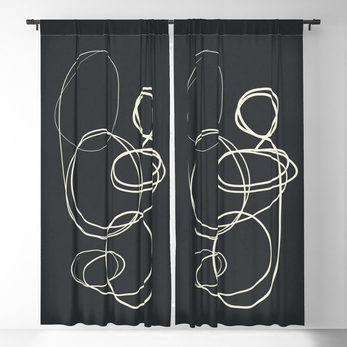 Abstract Line 30 Blackout Curtain