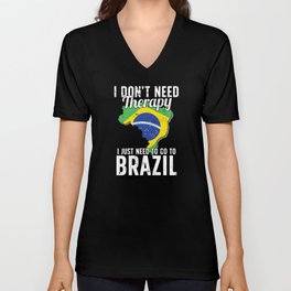Brazil flag I Brazilian Souvenirs V Neck T Shirt
