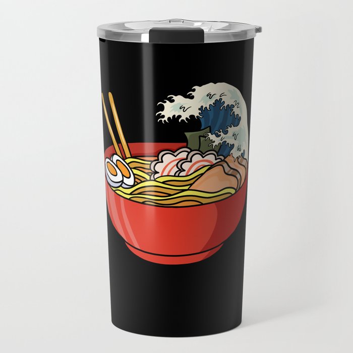 Ramen Noodles Kanagawa Japanese Wave Gift Travel Mug