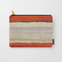 Vermillionel Carry-All Pouch | Cream, Distressed, Palimpsest, Painting, Red, Vermillion, Abstract, Wabisabi, Expressionism, Acrylic 