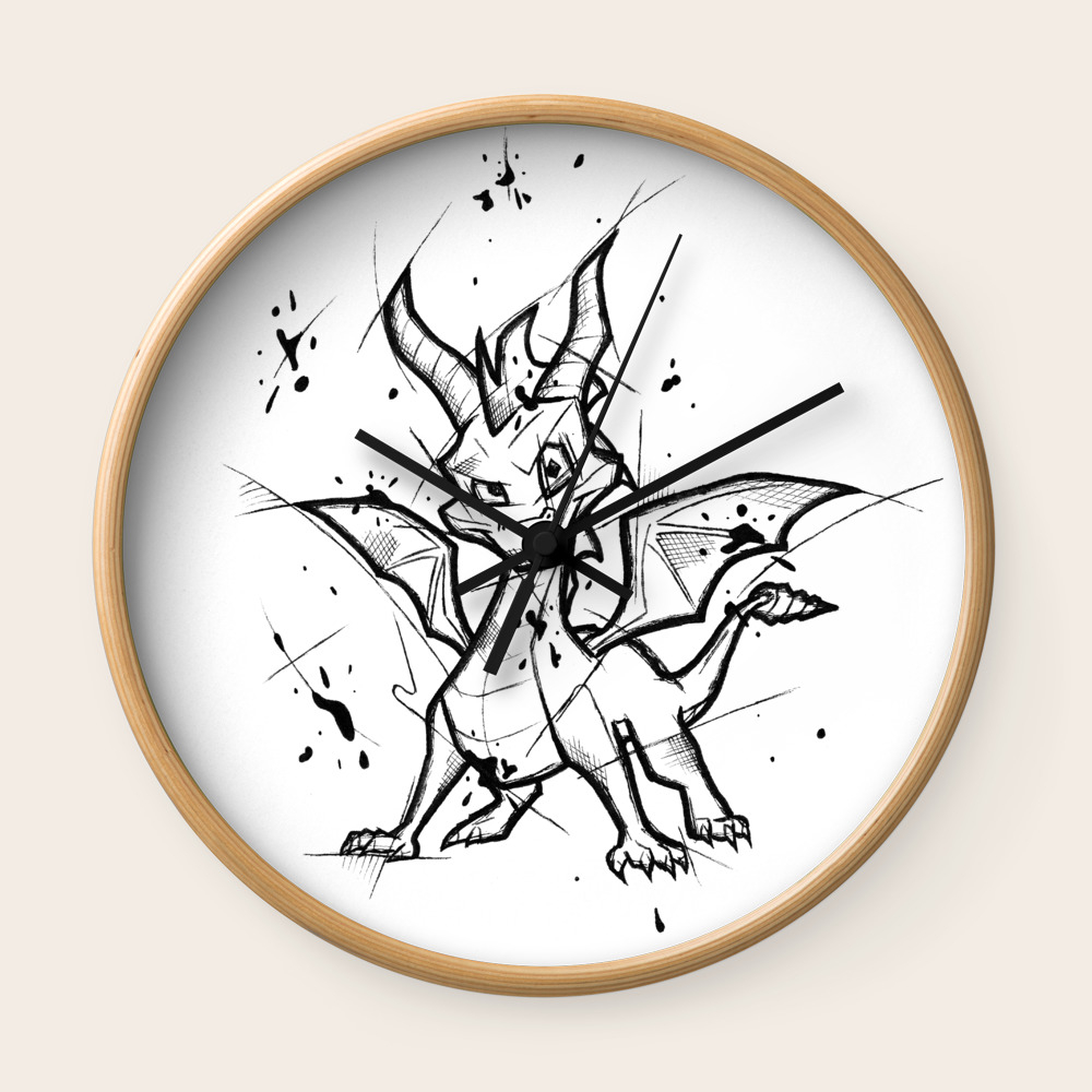 Spyro Handmade Drawing Made In Pencil And Ink Tattoo Sketch