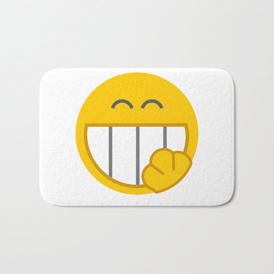 yellow smile Bath Mat
