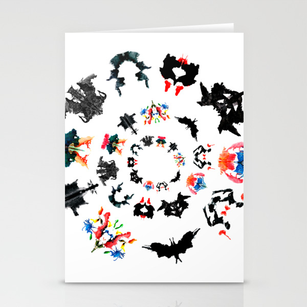 Circle Of Rorschach Test Ink Blots Stationery Cards By Luxorama Society6