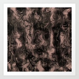 Nervous Energy Grungy Abstract Art Desert Mist Art Print