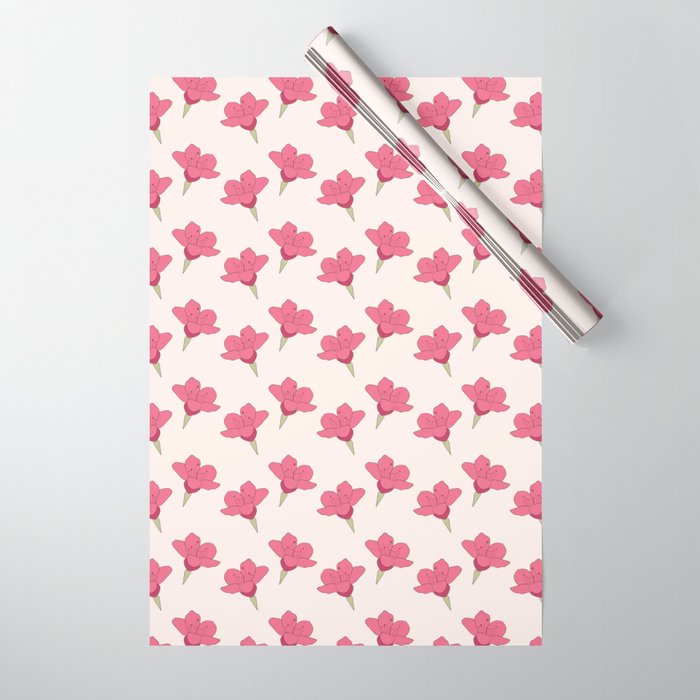 Pink Purple Fruit Tree Flower Wrapping Paper by iCraftCafé