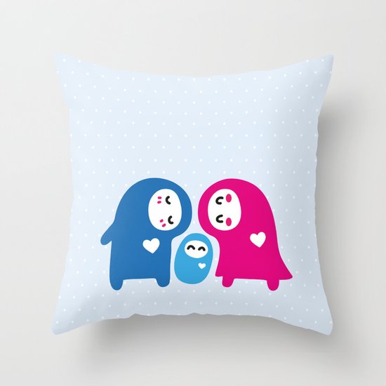Lovely Family Throw Pillow