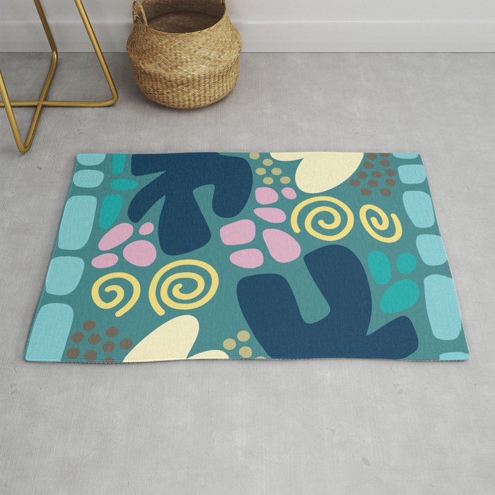 Abstract vintage colors pattern collection 2 Rug