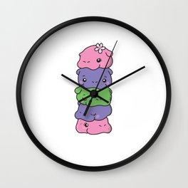 Trigender Flag Pride Lgbtq Cute Hippo Wall Clock
