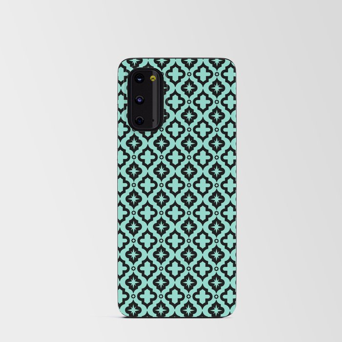Seafoam and Black Ornamental Arabic Pattern Android Card Case