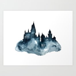 Hogwart Castle Watercolor Art Print