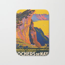 Plakat bergbahnen von montreux nach glion Bath Mat | Ancienne, Nach, Retro, Commercial, Vintage, Naye, Bergbahnen, Digital, Advertisement, Typography 