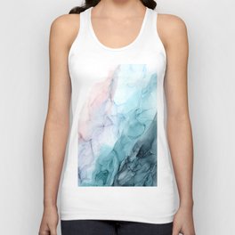 Beachy Pastel Flowing Ombre Abstract Flip Tank Top