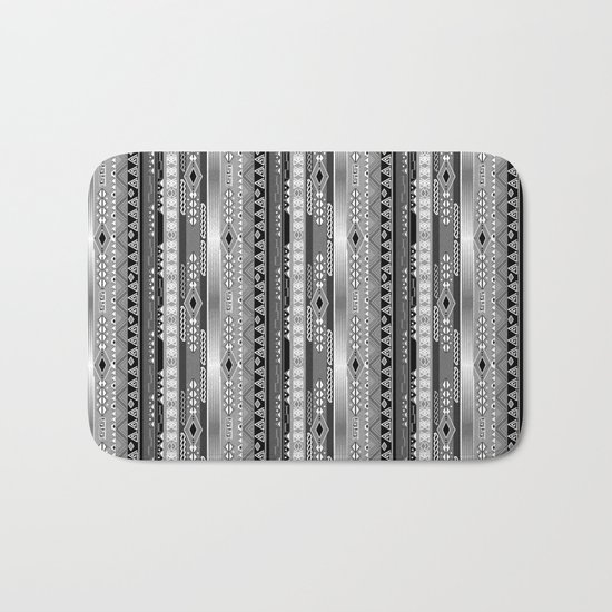 Ethnic stripes. Tribal pattern Indians. Bath Mat
