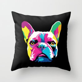 French Bulldog Pop Art #1 Throw Pillow