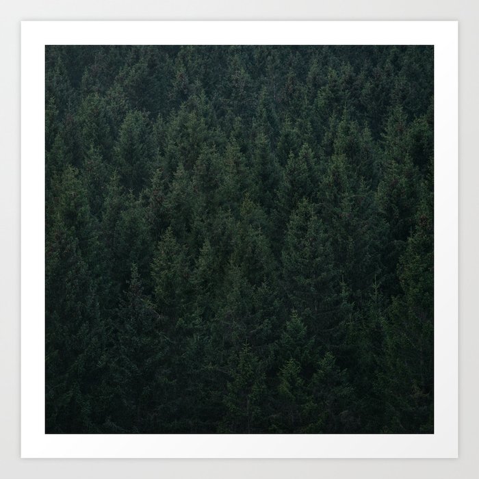 Army Of Me // Evergreen Camouflage Woodland Forest Pattern Home Art Print