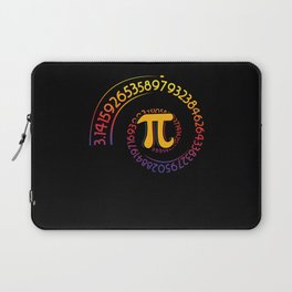 Spiral Rainbow Math Geek Mathematician Pi Day Laptop Sleeve