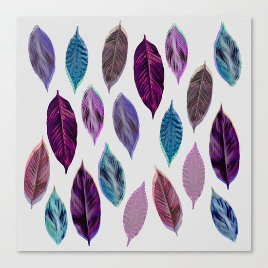 Pink Leaves 2 Canvas Print