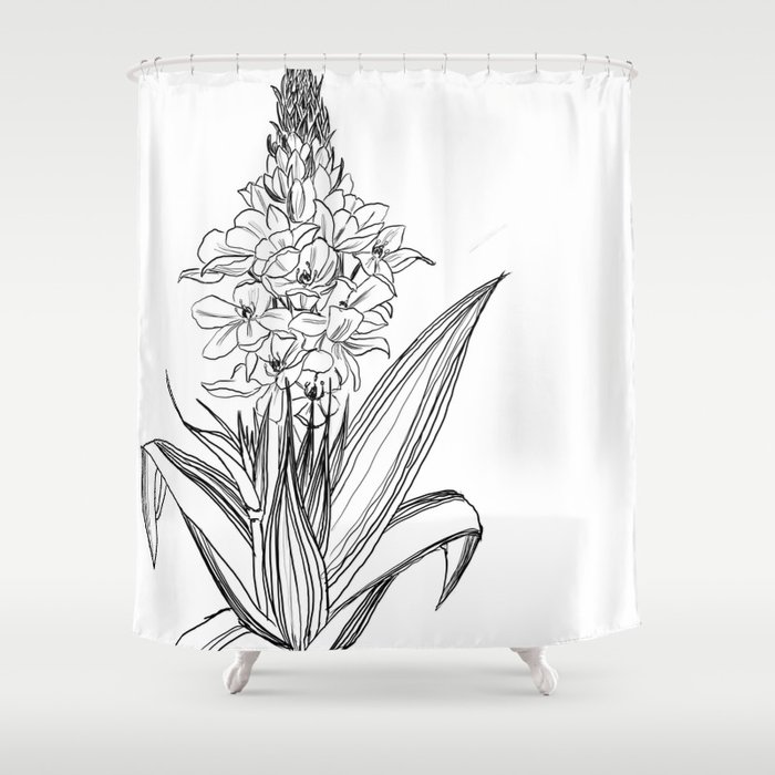 ornithogalum plant Shower Curtain
