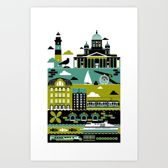 Helsinki Art Print