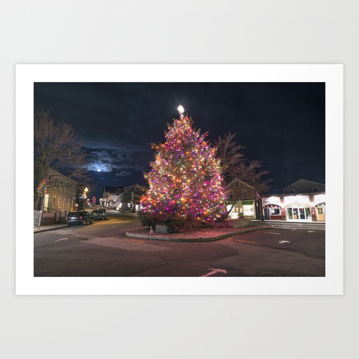 Rockport's Christmas tree 2015 Art Print