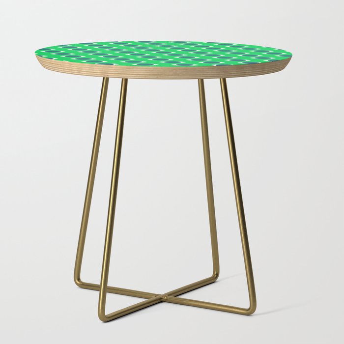 blue eyes pattern with light green background Side Table