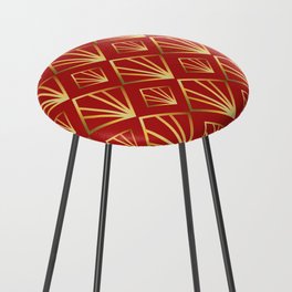 Art Deco Abstract Geometric Gatsby Style Decoration Counter Stool