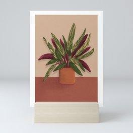 Tricolor Stromanthe - Painted Plant No.1 Mini Art Print