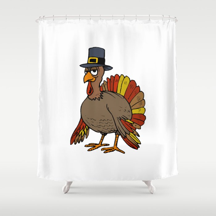 Thanksgiving Turkey pattern Shower Curtain
