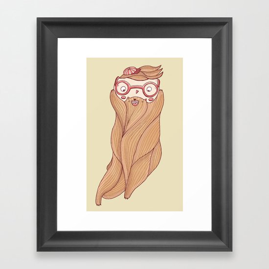 Bear Beard Framed Art Print