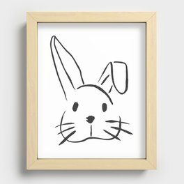 Bunny Doodle Recessed Framed Print