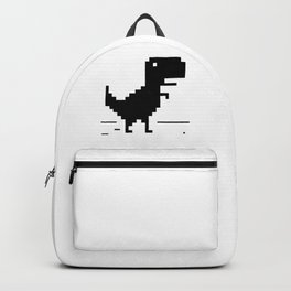 Offline Dinosaur Game Backpack | Nointernet, 404, Offlinegame, Graphicdesign, Chromedinosaur, Dino, Chromeoffline, Offlinetrex, Pixeltrex, Nointernetgame 