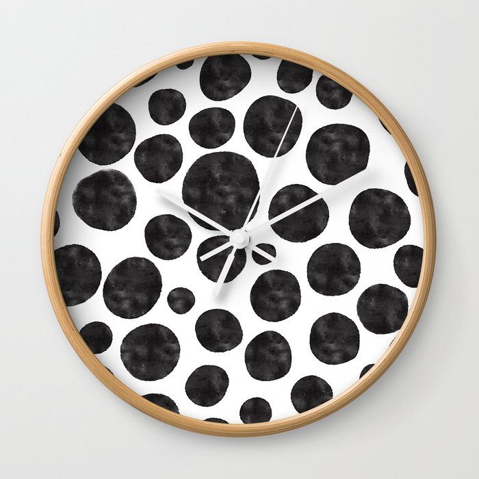 Hand-Painted Polka Dots Wall Clock