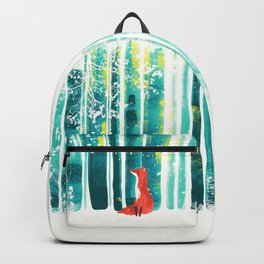 Fox in quiet forest Backpack