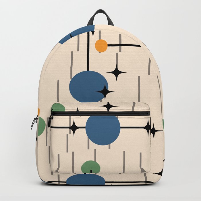 Mid Century Vintage pattern graphic Design stripes Backpack by