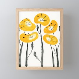 Yellow Poppies Framed Mini Art Print