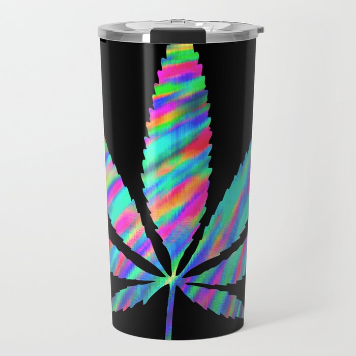 Weed : High Time Colorful Psychedelic Travel Mug