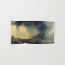 J. M. W. Turner - Snow Storm: Hannibal and his Army Crossing the Alps (1812) Hand & Bath Towel