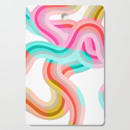 Neon Pastel Rainbows Dance Cutting Board