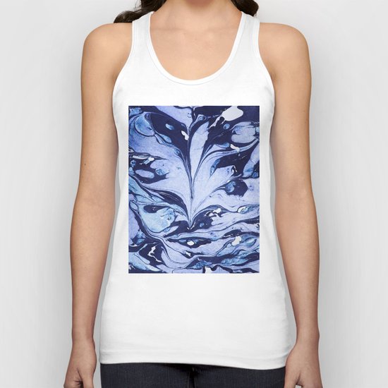 Dark and Bright and Blue Unisex Tank Top