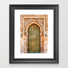 Door Hassan Tower Morocco - For Doors & Travel Lovers Framed Art Print