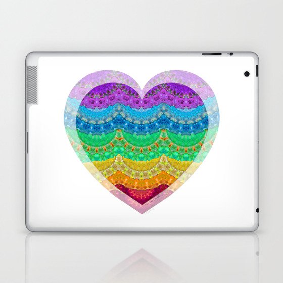 Colorful Love Heart Art - You Are Loved Laptop & iPad Skin