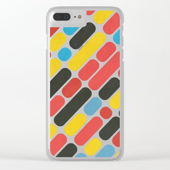 Colorful Trend Pattern Clear iPhone Case