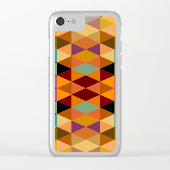 Middle Triangles Clear iPhone Case